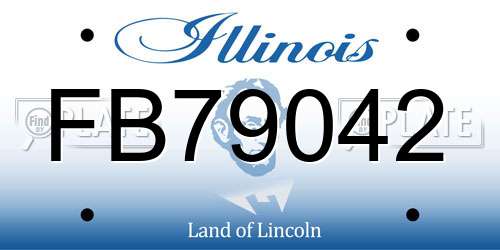 FB79042 Illinois License Plate