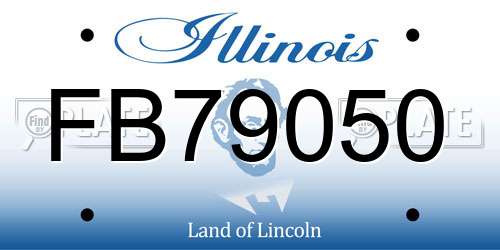 FB79050 Illinois License Plate