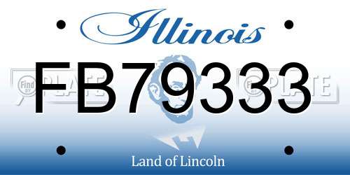 FB79333 Illinois License Plate