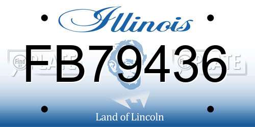 FB79436 Illinois License Plate