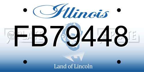 FB79448 Illinois License Plate