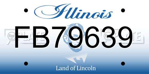 FB79639 Illinois License Plate