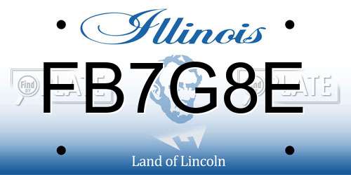 FB7G8E Illinois License Plate