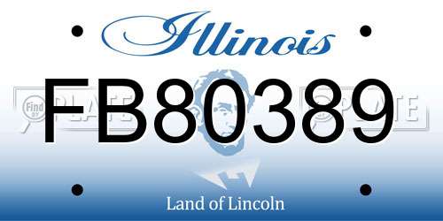 FB80389 Illinois License Plate