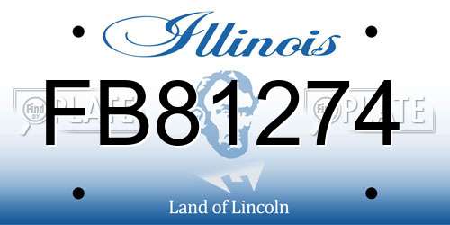 FB81274 Illinois License Plate