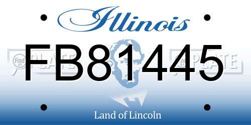 FB81445 Illinois License Plate