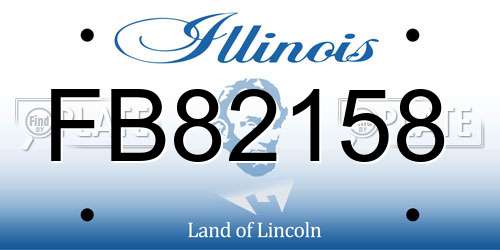 FB82158 Illinois License Plate
