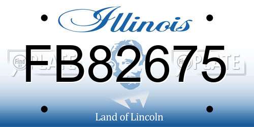 FB82675 Illinois License Plate