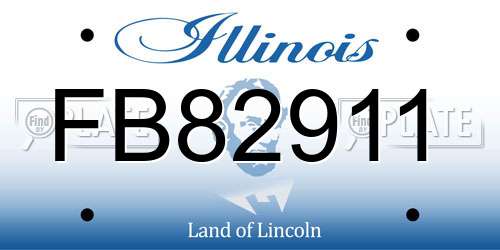 FB82911 Illinois License Plate
