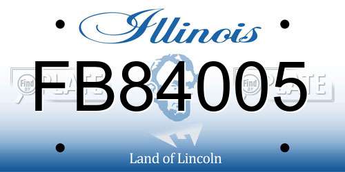 FB84005 Illinois License Plate