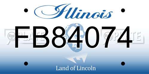FB84074 Illinois License Plate