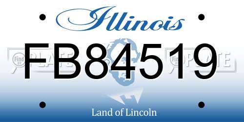 FB84519 Illinois License Plate