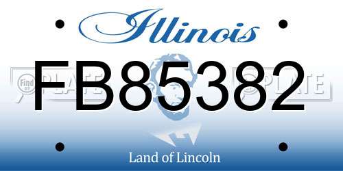 FB85382 Illinois License Plate