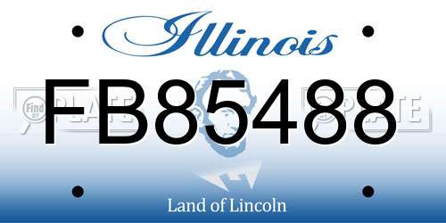 FB85488 Illinois License Plate