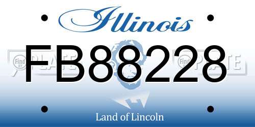FB88228 Illinois License Plate