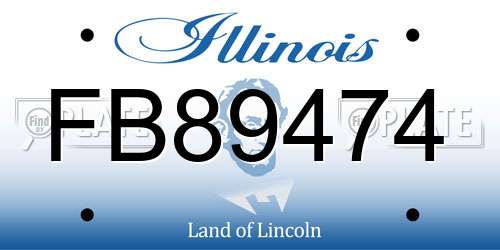 FB89474 Illinois License Plate