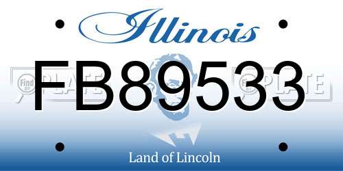 FB89533 Illinois License Plate