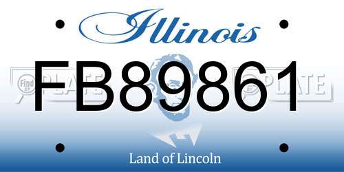 FB89861 Illinois License Plate