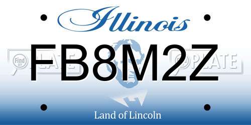 FB8M2Z Illinois License Plate