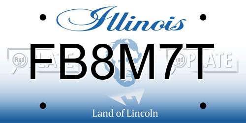 FB8M7T Illinois License Plate