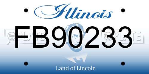 FB90233 Illinois License Plate