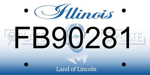 FB90281 Illinois License Plate