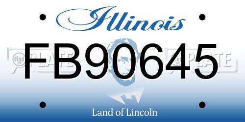 FB90645 Illinois License Plate