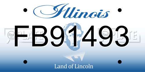 FB91493 Illinois License Plate