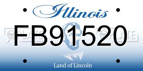 FB91520 Illinois License Plate