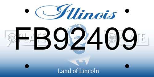 FB92409 Illinois License Plate