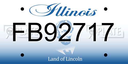 FB92717 Illinois License Plate