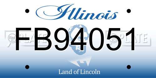 FB94051 Illinois License Plate