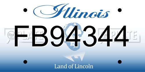 FB94344 Illinois License Plate