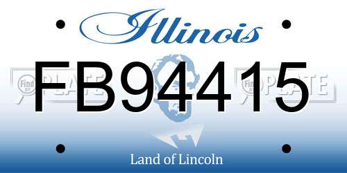 FB94415 Illinois License Plate