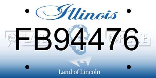 FB94476 Illinois License Plate