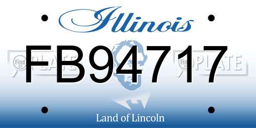 FB94717 Illinois License Plate