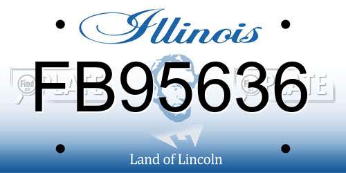FB95636 Illinois License Plate