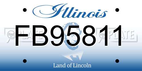 FB95811 Illinois License Plate