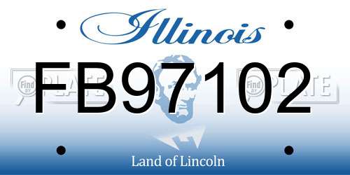 FB97102 Illinois License Plate
