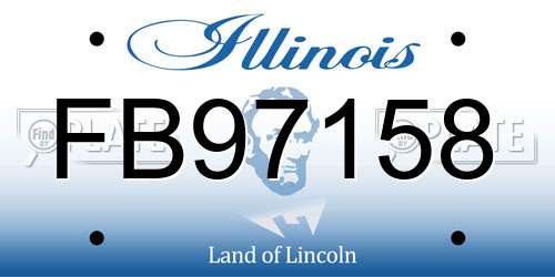 FB97158 Illinois License Plate