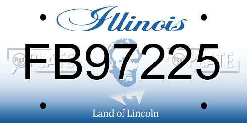FB97225 Illinois License Plate