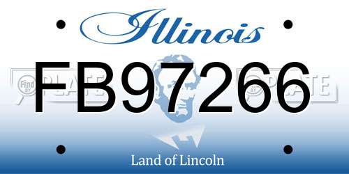 FB97266 Illinois License Plate
