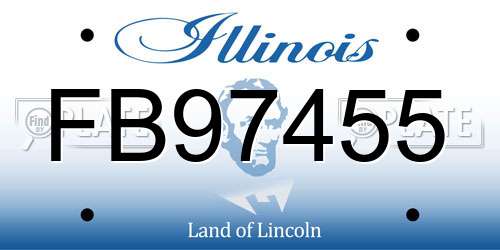 FB97455 Illinois License Plate