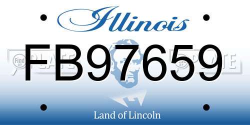 FB97659 Illinois License Plate