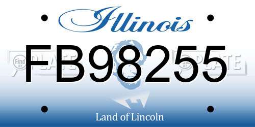 FB98255 Illinois License Plate