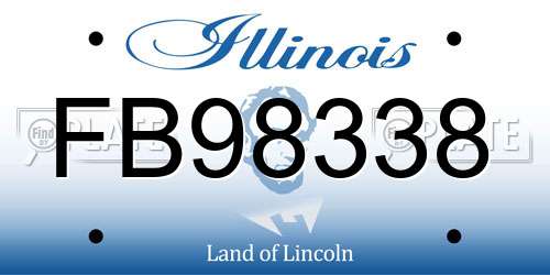 FB98338 Illinois License Plate