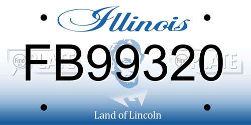 FB99320 Illinois License Plate
