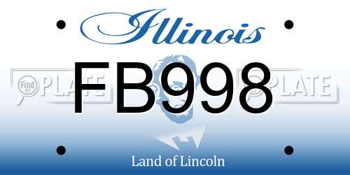 FB998 Illinois License Plate
