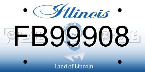 FB99908 Illinois License Plate
