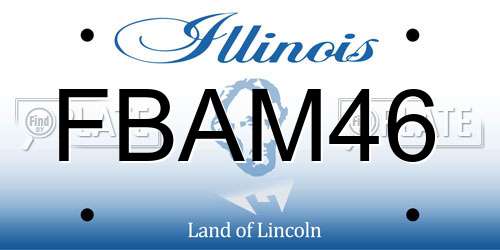 FBAM46 Illinois License Plate